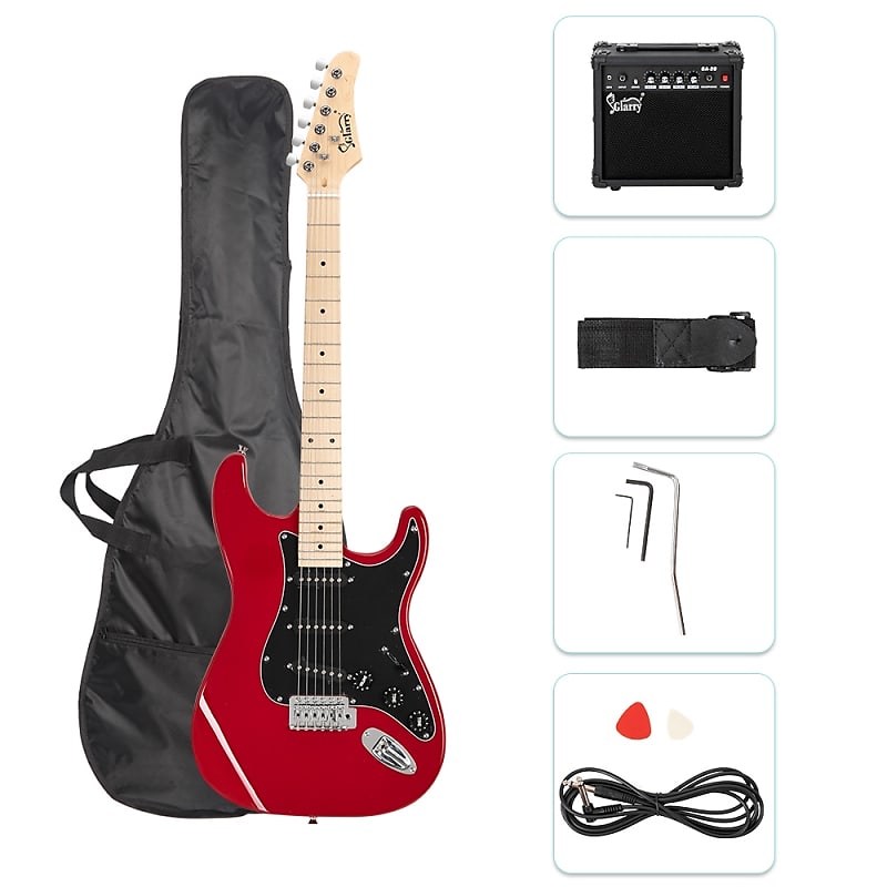 Glarry GST Electric Guitar+ Bag + Pick Strap + Accessories + 20W AMP image 1