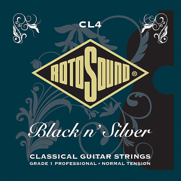 Rotosound CL4 Black n' Silver Normal Tension Classical Guitar Reverb