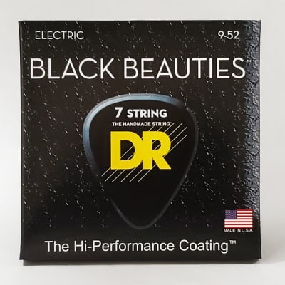 DR BKE7-9 Extra Life Black Beauties Coated Guitar Strings 9-52 7-string set image 2