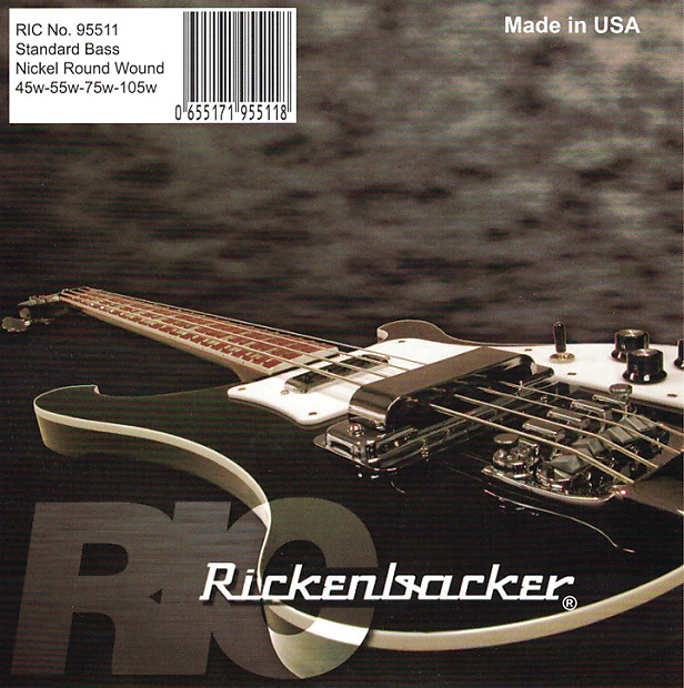 Rickenbacker 95511 Round Wound Bass String Set (45w - 55w - 75w - 105w) image 1