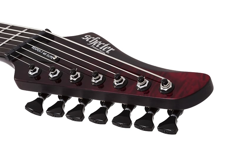 Schecter Reaper-7 Elite Multi-Scale 7-String Left Handed Electric Guitar,  Bloodburst 2185