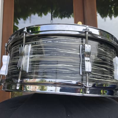 Ludwig 1963 "Ringo-Beatle Spec" Black Oyster Jazz Festival, 5, 5/16" x 14", Holy Grail! Clean! image 5