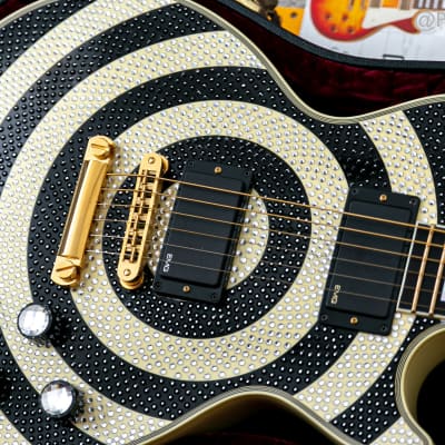 2009 Gibson Zakk Wylde Les Paul Custom Bullseye UNPLAYED Swarovski Crystals and Gold imagen 8