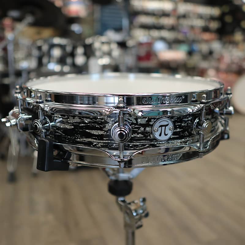DW Collector's 3.14 x 14" SSC Maple Pi Snare Drum (Black Oyster Glass w/ Chrome Hardware) image 1