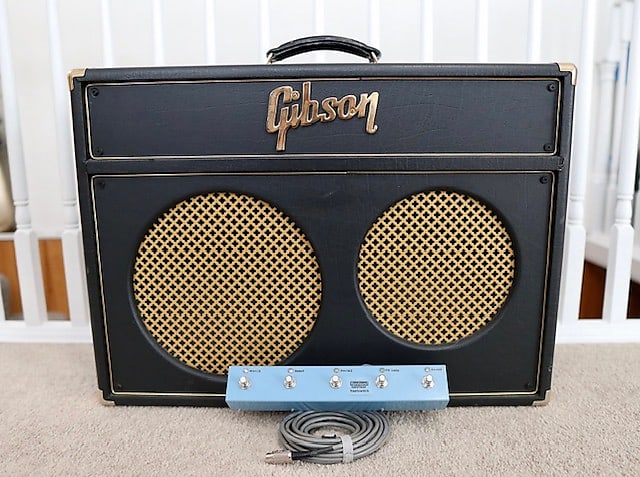 Gibson Super Goldtone GA-30Rv Black and Gold | Reverb