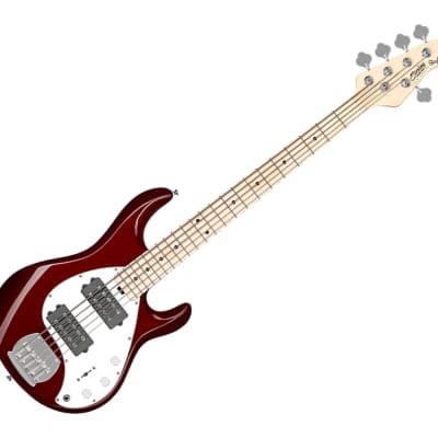 Sterling by Music Man StingRay5 HH 5Str Bass Guitar - Candy Apple Red - B-Stock for sale