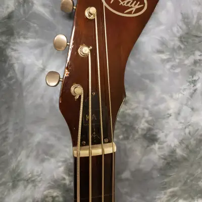 Video Demo 1964 Kay Model K5930 Bass Guitar Fretless Pancake Case Pickup Pro SEtup Hard Case image 9
