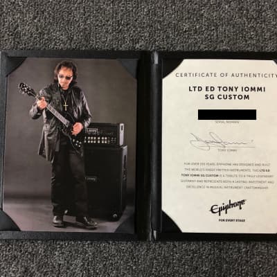 Epiphone Tony Iommi SG Custom Limited Edition Lefthand Ebony image 7