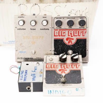The Indigo Ranch Studio Electro-Harmonix Big Muff Collection Rare Lot of 4 EH Electro Harmonix Big Muff Effects Pedals Used by Korn Slipknot Ross Robinson Nu Metal History image 5