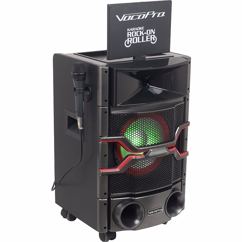VocoPro Karaoke Rock-On Roller DVD Karaoke System 10" Display Monitor Lightshow - New Open Box image 1