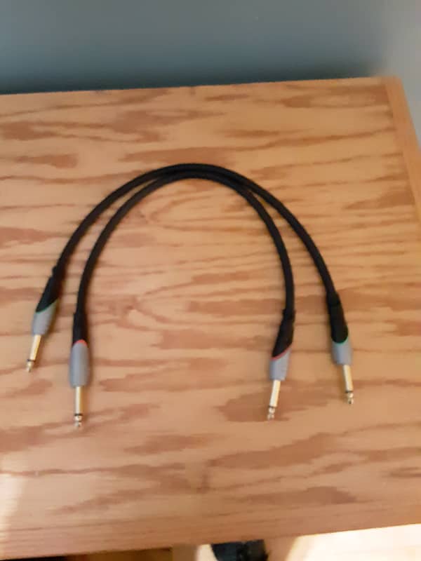 Monster Instrument cables (pair) 20 inch 2000s Black Reverb