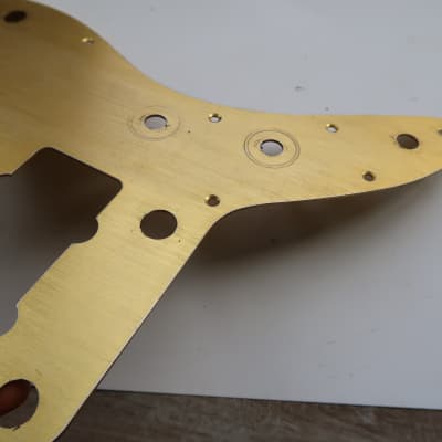 58 - 60   Fender Jazzmaster  pickguard USA Hole pattern Relic / Aged  Gold Anodized   Aluminum 59 RI image 11