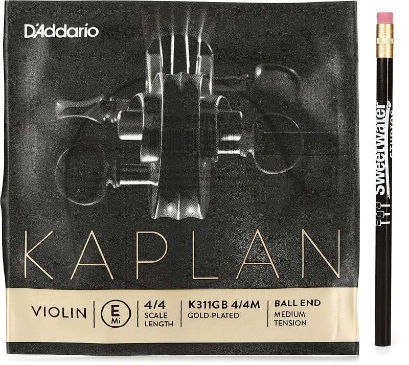 D'Addario K311GB Kaplan Violin E String 4/4 Scale Reverb