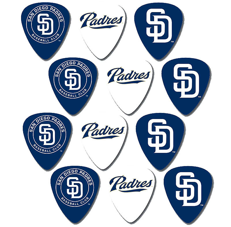 Peavey MLB Baseball San Diego Padres Electric Guitar 12 Pack Logo Picks image 1