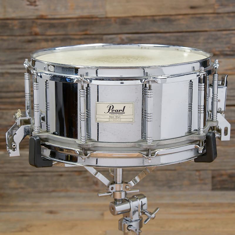 Pearl S-814D Free-Floating Steel 14x6.5" Snare Drum (1st Gen) 1983 - 1991 image 6