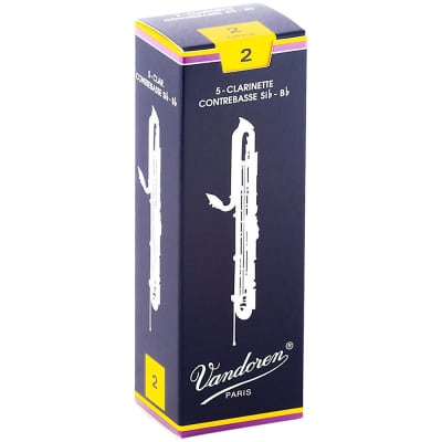 Vandoren Contra-Alto/Contrabass Clarinet Reeds Strength 2 Box of 5 image 1