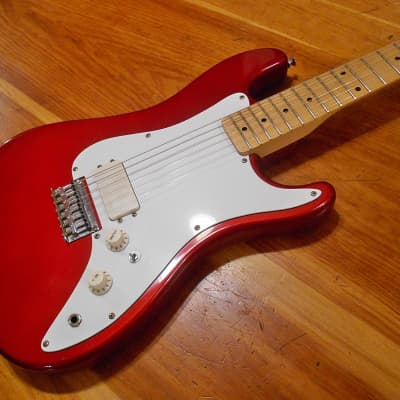 Vintage Mako LB-1. Candy Apple Red. Coil Tap. Matching Headstock. image 2
