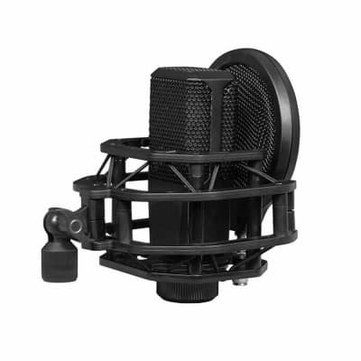 BOP Cover Shock mount and Pop Filter for Lewitt studio mics, Audio-Technica, Neuman, etc shock-mount image 2