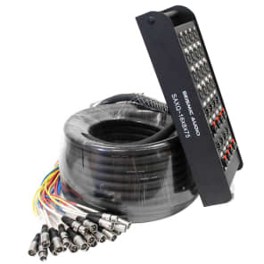 Seismic Audio SAXQ-16x8x75 16-Channel XLR Snake Cable w/ (8x) XLR/TRS Returns - 75'