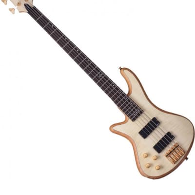 Schecter Stiletto Custom-5 Left-Handed Electric Bass Gloss Natural image 3