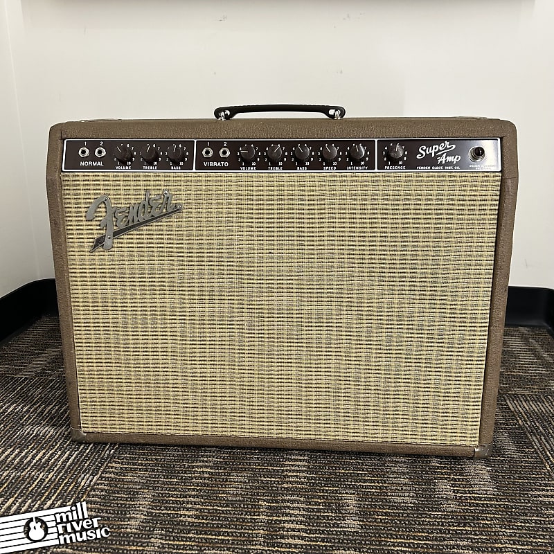 Fender Super-Amp 6G4-A Brown Panel 2x10 40 Watt Combo Amplifier Pre-CBS c.1962