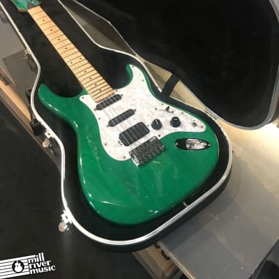 Carvin USA Bolt SSH Solidbody Electric Maple Neck Transparent Green w/ OHSC image 11
