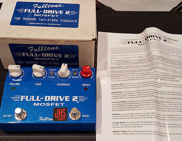 Fulltone Full-Drive 2 JHS Mod With Separate Clean Boost