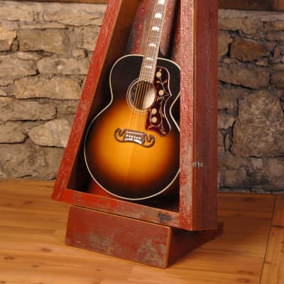 Red Reclaimed Barnwood | Floor ClimaStand - Jumbo Electric Guitar image 1