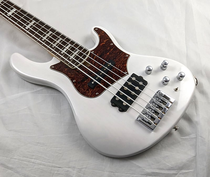 CORT GB75 Jazz / MM 5-String Bass w/Gig Bag - White Blonde Ash, 34