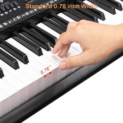 Glarry GEP-105 61-Key Portable Electronic Piano Keyboard w/LCD Screen, Microphone image 6