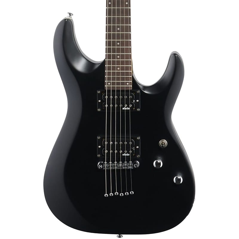 Schecter C-6 Deluxe Electric Guitar, Satin Black image 1