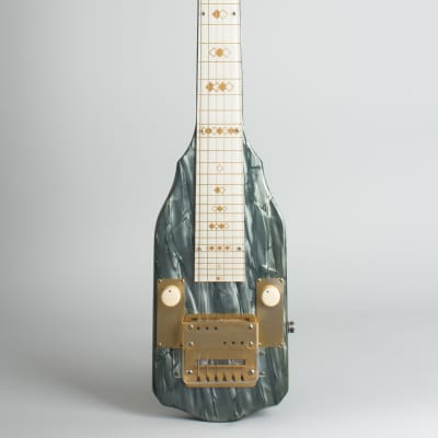 Bronson Singing Electric Lap Steel Electric Guitar, made by Valco (1952), ser. #X-12311, original brown hard shell case. image 1