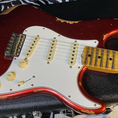 2023 Fender Custom Shop 69 Heavy Relic Stratocaster - Handwound PU's - Authorized Dealer - Aged Candy Apple Red - Only 7.5 lbs - Owned by Frank Hannon of Tesla image 5