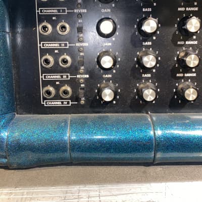 Serviced Plush Congress IV Blue Sparkle Vintage Tube Amplifier image 2
