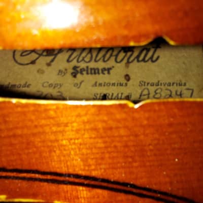 Selmer Aristocrat Model AR-203 Size 3/4 violin, with case and bow image 2