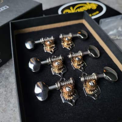 Waverly Slotted headstock butterbean guitar tuners image 3