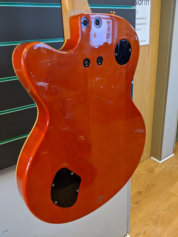売上実績NO.1 AEX Yamaha 520 Guitar Electric Body Hollow Semi Orange 1999 ギター