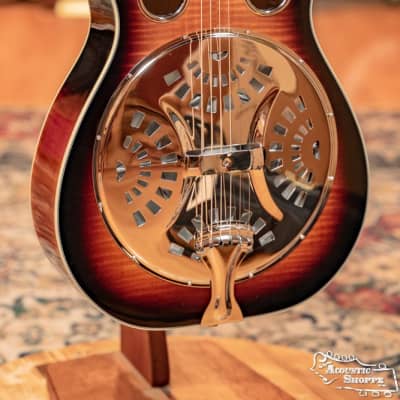 Recording King RR-75PL-SN Phil Leadbetter Signature All Flamed Maple Resonator Guitar #7253 image 5