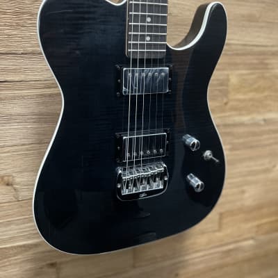 G&L Tribute Series ASAT Deluxe Carved Top Guitar * B- stock- Blem* w/Rosewood Fretboard - Trans Black image 1