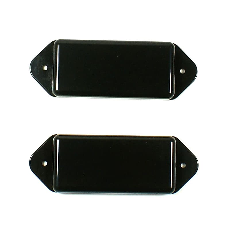 A Pair of P-90 p90 Dog-ear Pickup Replacement Covers ,Black ,Undrilled |  Reverb