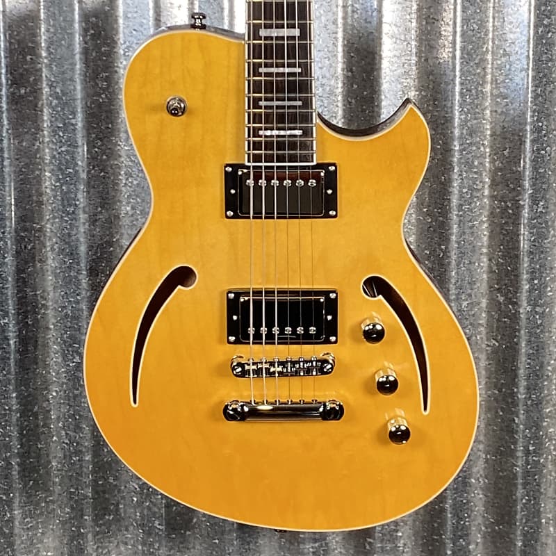 Reverend Limited Edition Roundhouse Semi Hollow Body Archtop Vintage Clear Natural Guitar #19 Blem image 1