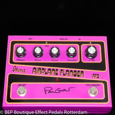 Real autograph besides printed signature Ibanez AF2 Paul Gilbert Airplane Flanger 2009 image 4