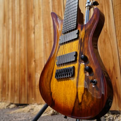 Schecter USA Custom Shop Masterworks Avenger Trans Amber Burst 8-String Guitar w/ Tolex Case image 5