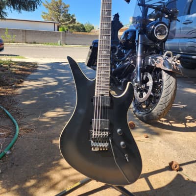 Schecter Avenger FR SLS Elite Evil Twin Electric Guitar - Satin Black 2022 - present - Satin black for sale