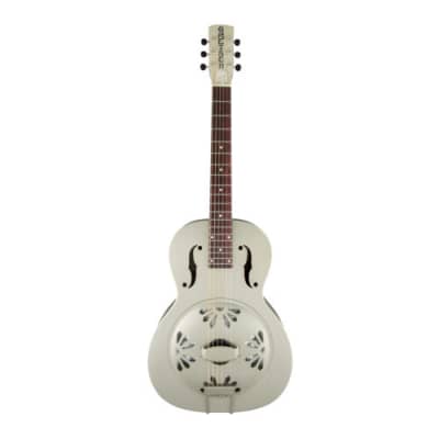 Gretsch G9201 Honey Dipper Round-Neck, Brass Body, and Padauk Fingerboard 6-String Resonator Guitar (Right-Handed, Weathered Pump House Roof) image 2