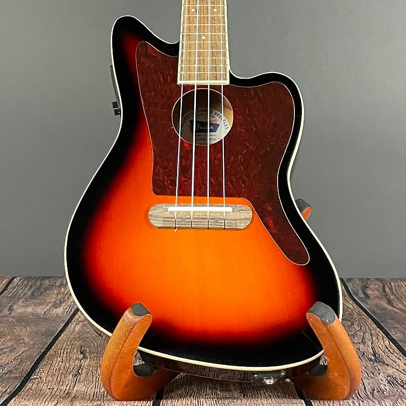 Fender Fullerton Jazzmaster Ukulele 3Color Sunburst Reverb