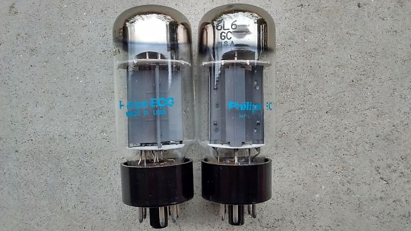 Philips ECG 6L6 5881 Tube Pair - Tested! 12 | Reverb Canada