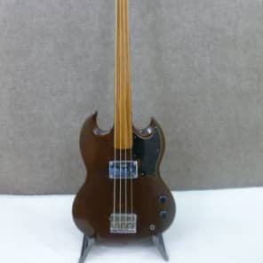 Gibson EBO Bass Made Fretless with Gig Bag Resprayed Neck 70-72 Brown image 1