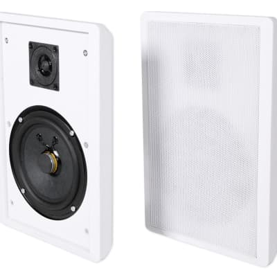 Rockville BLUAMP 100 Home Stereo Receiver Amplifier+4) White Wall Mount Speakers image 16