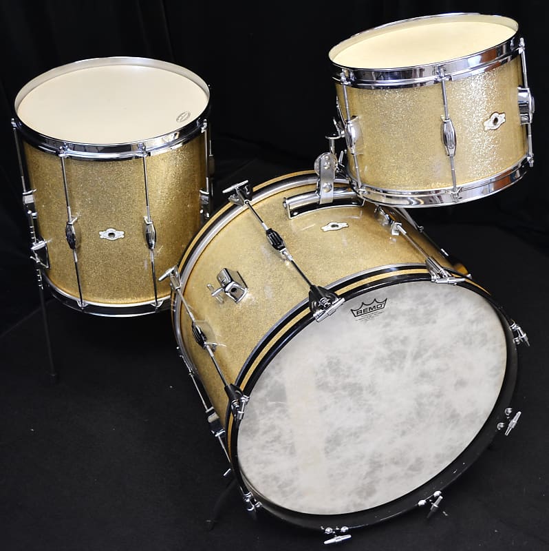 Camco 20/12/14" Drum Set - 1960s Silver Sparkle image 1